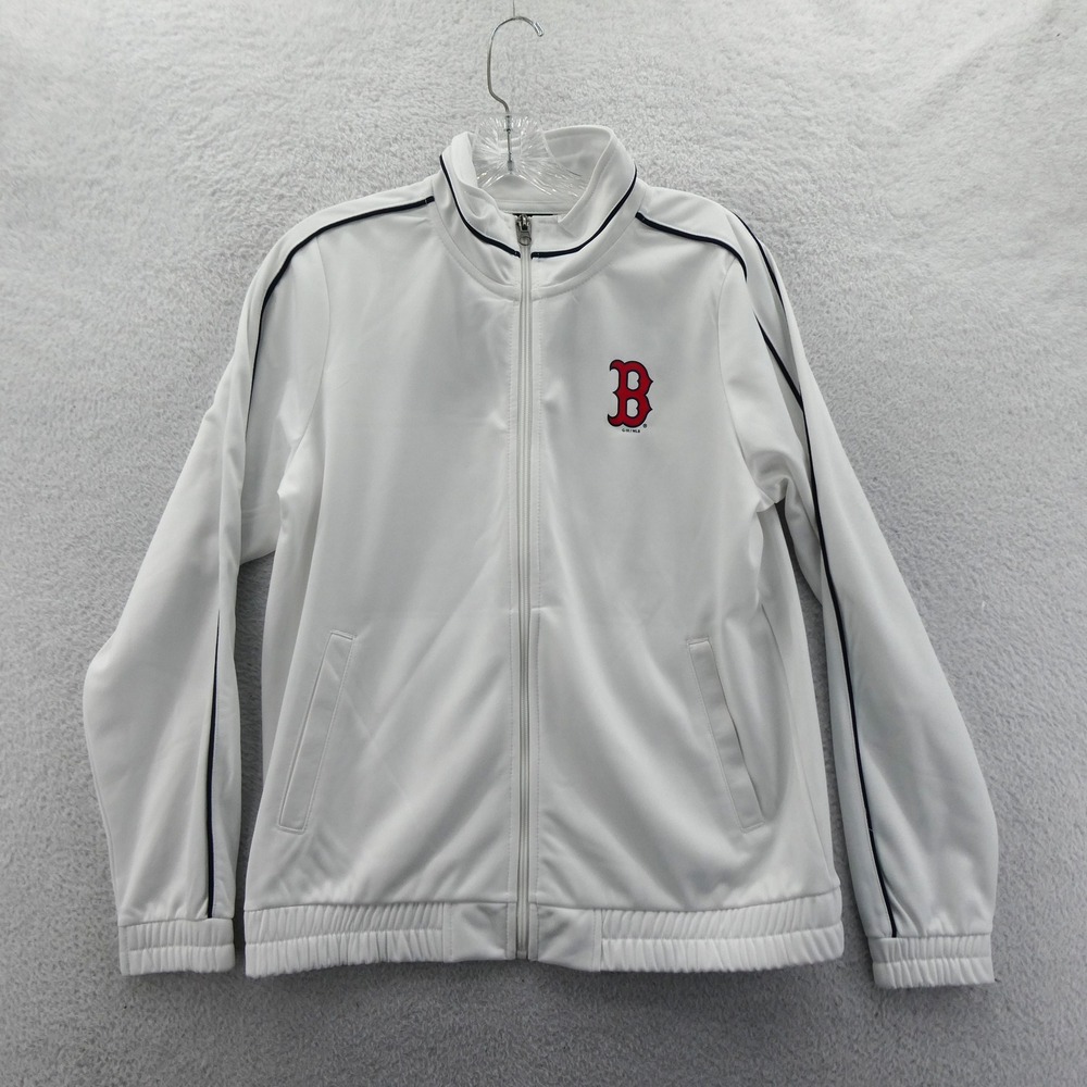 G-III Jacket Womens Medium Boston Red Sox White‎ Full Zip Track Vintage Y2K NWT
